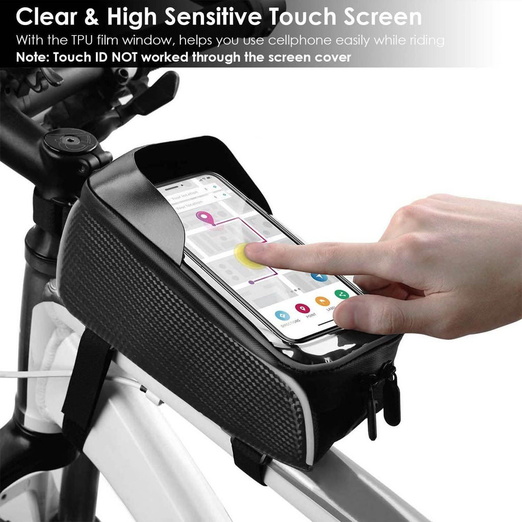 Bike Phone Front Frame Bag with Touch Screen Sun-Visor