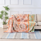 Rustic Bohemian Floral Throw Blanket