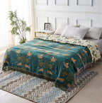 Reversible Scandinavian Bird Throw Blanket