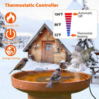 Bird Bath Deicer Outdoor Winter Water Heater Thermostatically Controlled