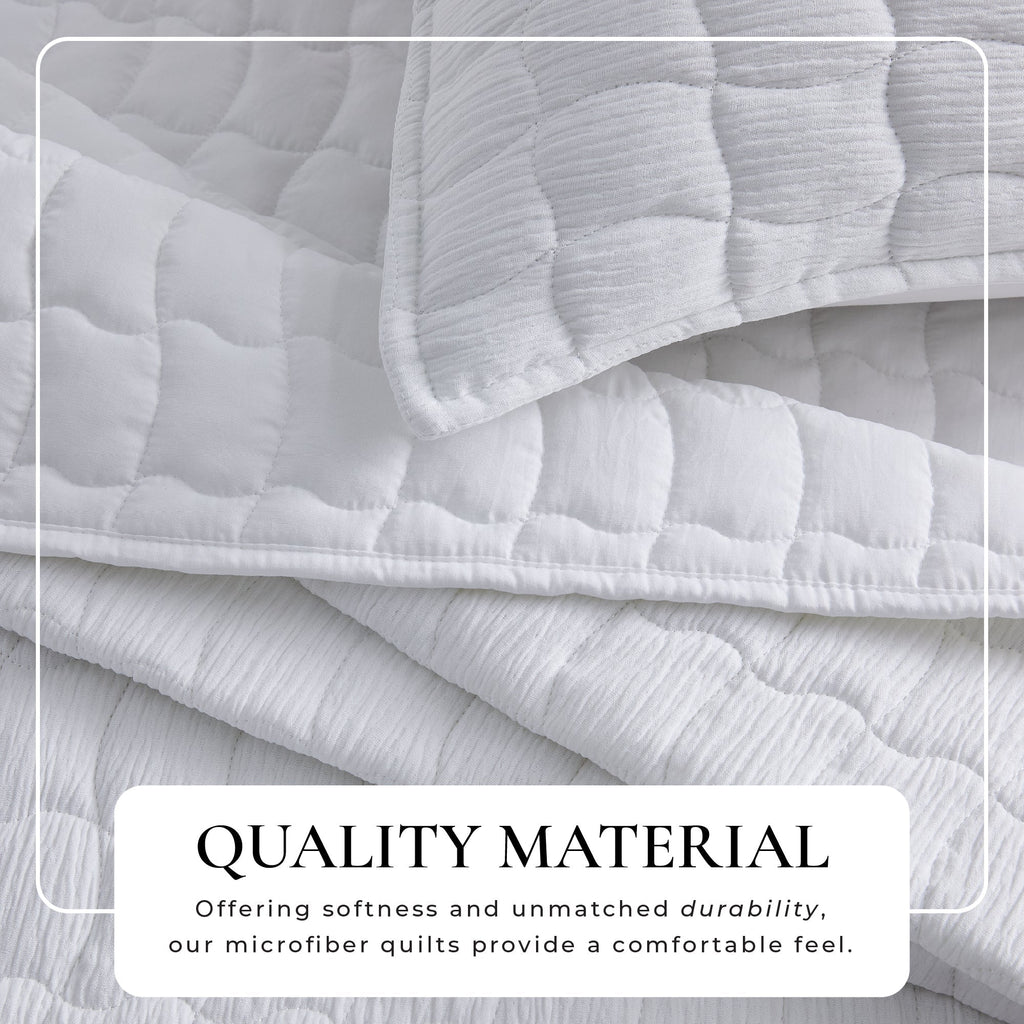 Gauze-Inspired Texture Quilt Set - Wave Stitch Collection
