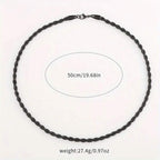 Black Chain Style Titanium Steel Fashion Necklace for Men