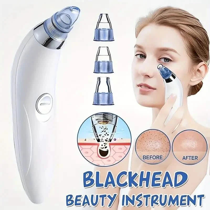 Blackhead Vacuum Remover, Powerful Portable Facial Pore Cleaner With 4 Probes