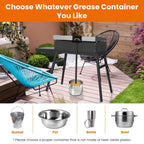 Blackstone Griddle Grease Catcher with  Heat Resistant Hose Stainless Steel