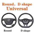 Bling Soft Leather Car Steering Wheel Cover Non-Slip Heat And Cold Protector