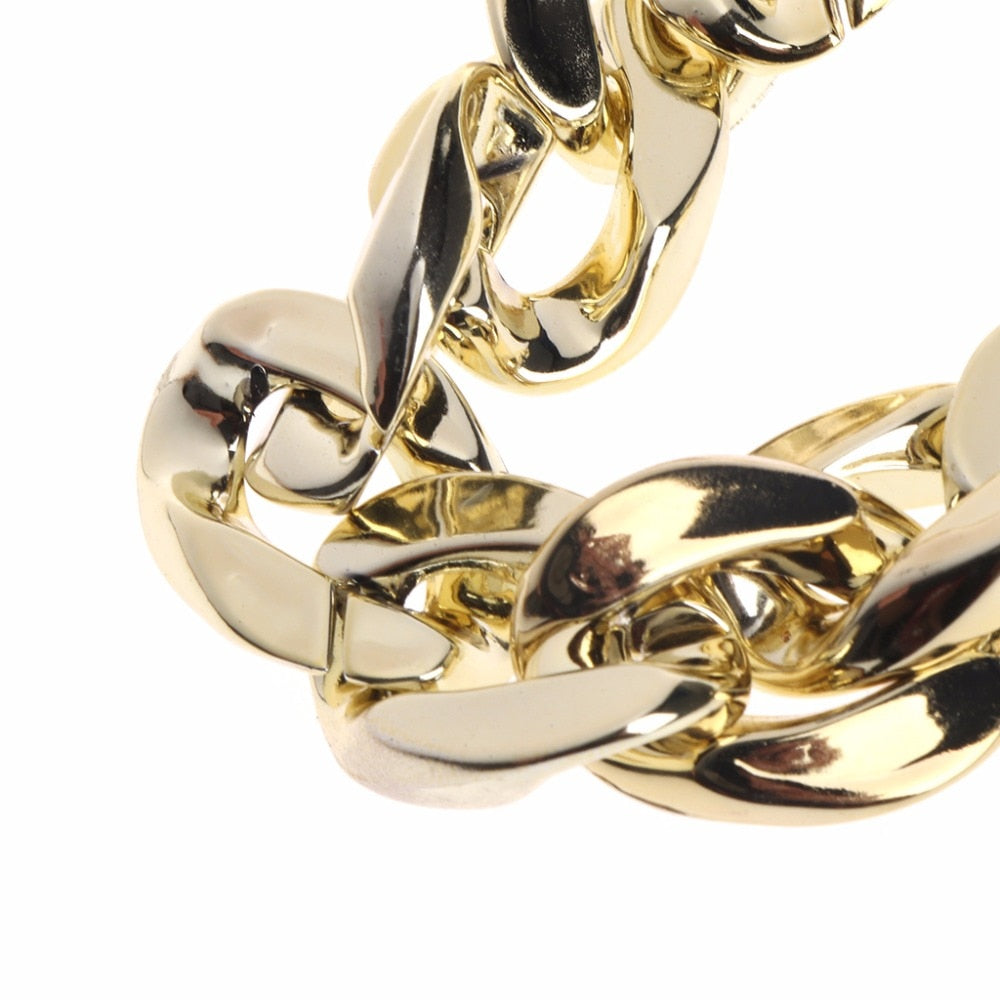 Gold Chunky Chain Dog Collar Accessory