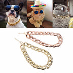 Gold Chunky Chain Dog Collar Accessory