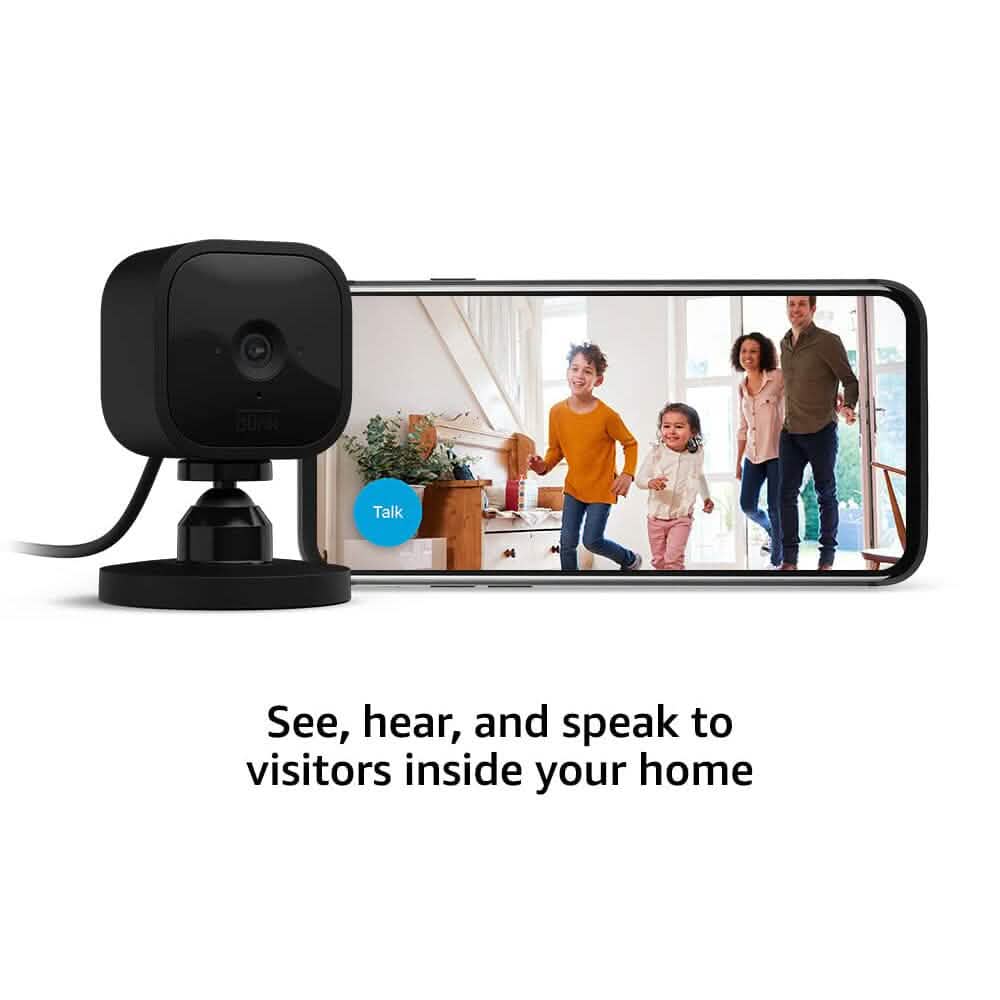 Blink Mini Compact Indoor Plug-in Smart Security Camera  (Refurbished)