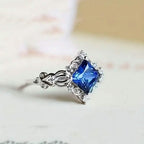 Blue Bead Decor Ring