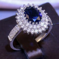 Blue Cubic Zirconia Ring
