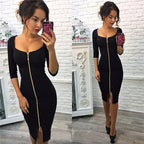 Bodycon Dress with Zipper