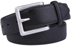 Bonded Leather Belt for Men – Nickel Buckle, 1.4" Strap