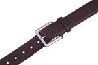 Bonded Leather Belt for Men – Nickel Buckle, 1.4" Strap