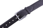 Bonded Leather Belt for Men – Nickel Buckle, 1.4" Strap