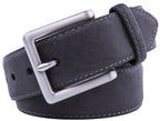 Bonded Leather Belt for Men – Nickel Buckle, 1.4" Strap