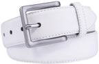 Bonded Leather Belt for Men – Nickel Buckle, 1.4" Strap