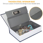 Book Safe with 3-Digit Combination Lock Storage Box