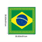 Brazil Flag World Cup Head Scarf Bandana Square