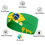 Brazil Flag World Cup Headband Gaiter Face Cover