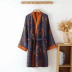 BREEZEWRAP: Breathable Kimono Robe with Vintage Appeal