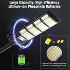 Bright Solar Street Light with Wide Angle Motion Sensor and Remote Control