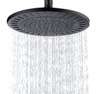 Bright Showers Waterfall Shower Head with Adjustable Angle and Anti-clogging Silicone Nozzles,9 inch