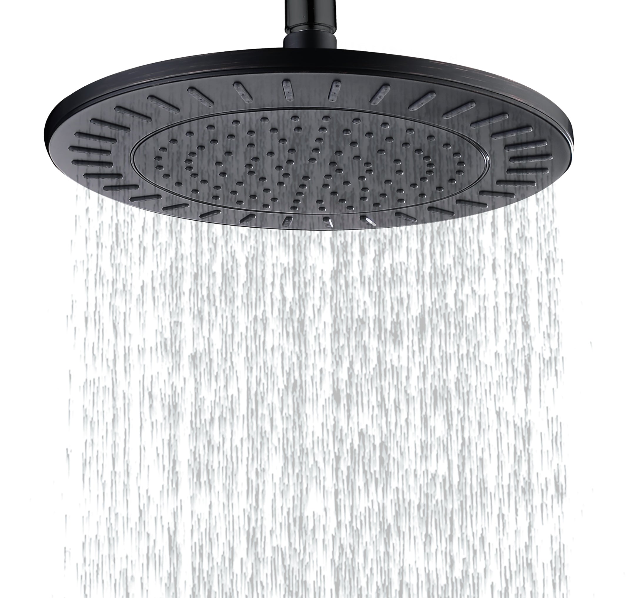 Bright Showers Waterfall Shower Head with Adjustable Angle and Anti-clogging Silicone Nozzles,9 inch