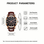 Brown Leather Fashion Quartz Wrist Watch