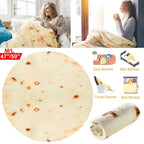 Burrito Tortilla Throw Blanket