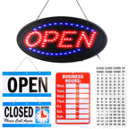Business Neon Open Sign Advertisement Board with Steady Flashing Modes