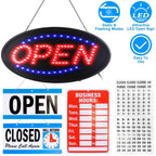 Business Neon Open Sign Advertisement Board with Steady Flashing Modes