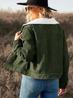 Women's High Collar Button Jacket
