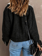 Women's High Collar Button Jacket