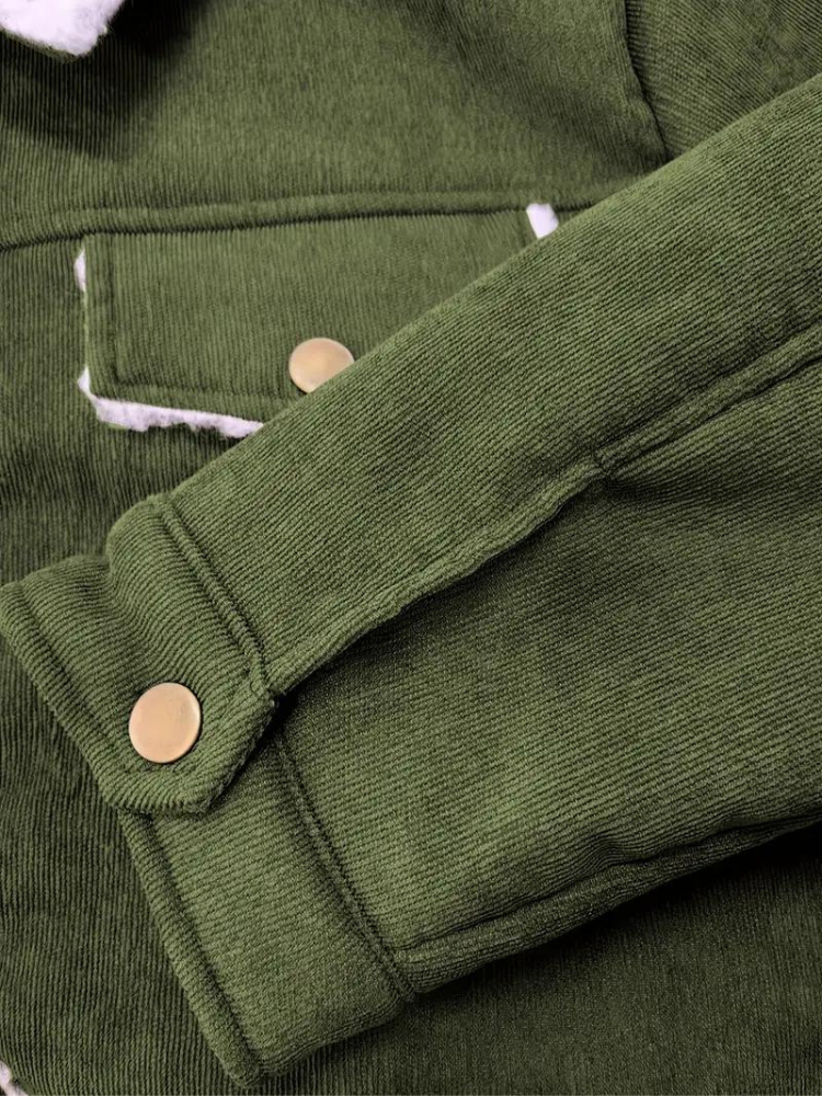 Women's High Collar Button Jacket