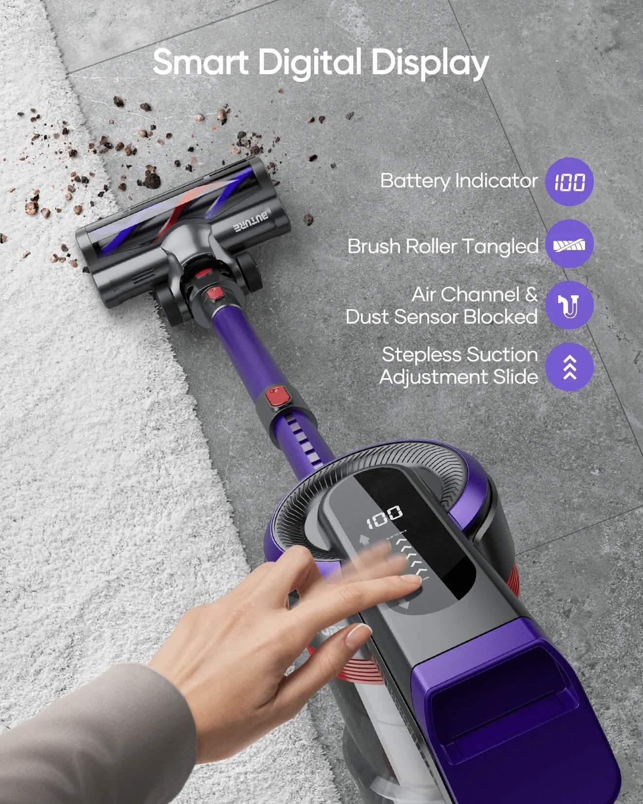 Buture JR400 Cordless Vacuum Cleaner | 400W 38KPA