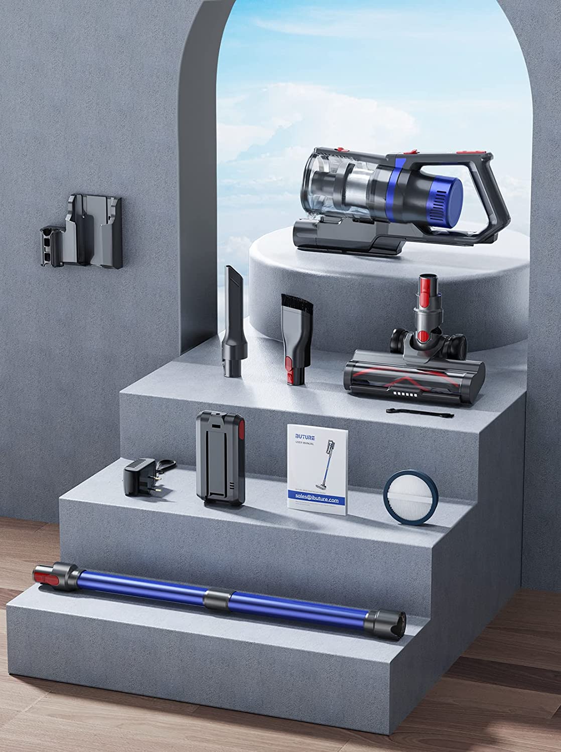 Buture JR500 Cordless Vacuum Cleaner | 450W 33KPA