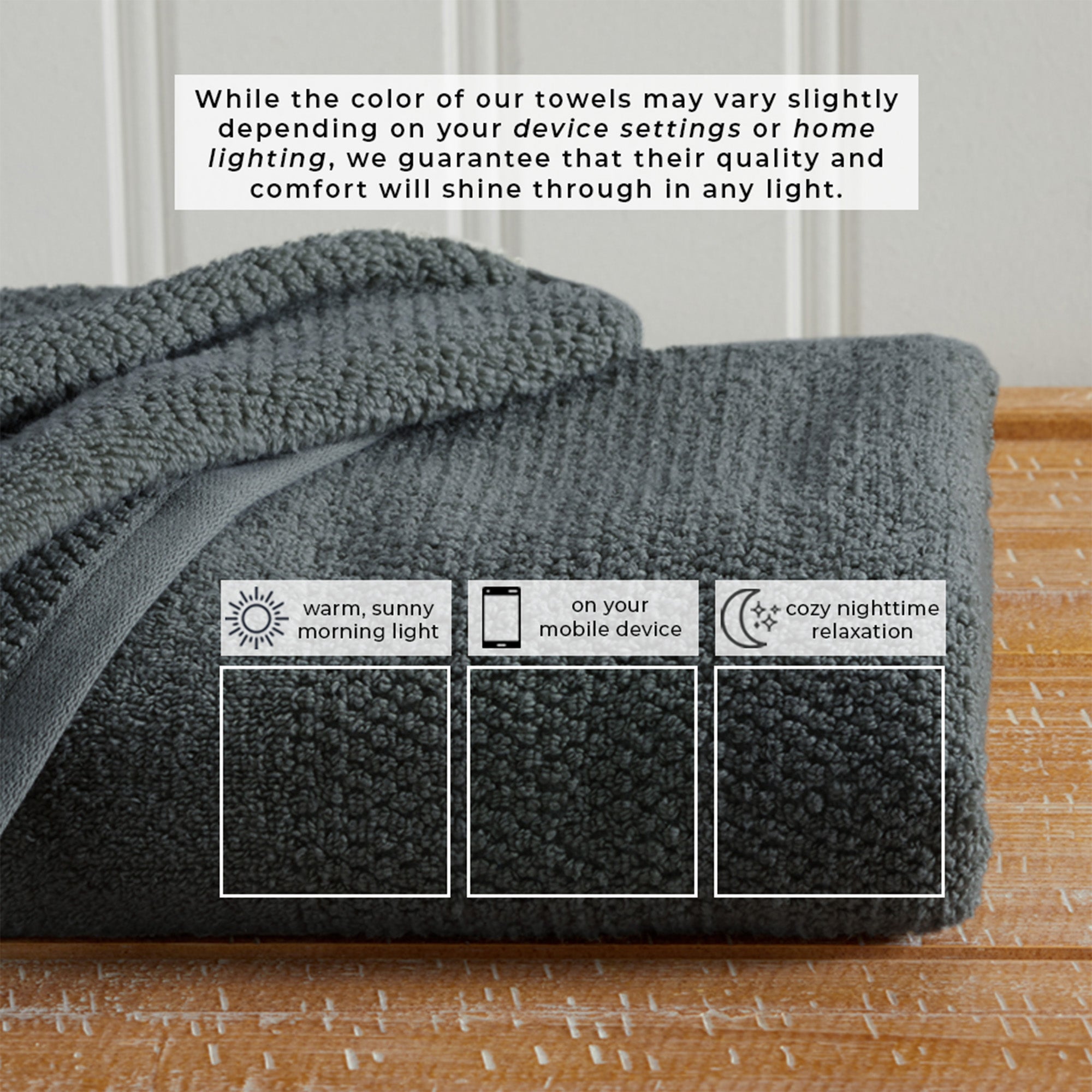 100% Cotton Woven Texture Bath Towel Set - Marbella Collection