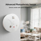 Smoke and Fire Detector Alarm – Portable Photoelectric Fire Alarm with Silence Button