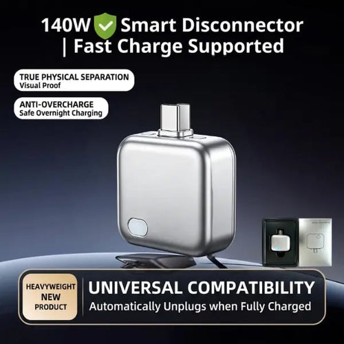 140W Physical Disconnect Battery Guard, Smart Auto‑Stop Charging Accessory