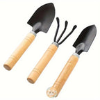 3-Piece Iron Garden Tool Set for Home Gardening