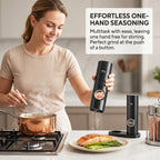 Electric Salt & Pepper Grinder Set – 2 Pack Automatic Spice Mills