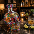 Day of the Dead Decorative Tequila Bottle