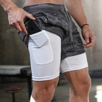 Camo Running Shorts Men Gym Sports Shorts 2 In 1 Quick Dry Workout Training Gym Fitness Jogging Short Pants Summer Men Shorts  Men's Running Gym Shorts Breathable with Pockets Quick Dry Sportswear
