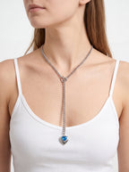 Heart Crystal Charm Slip Chain