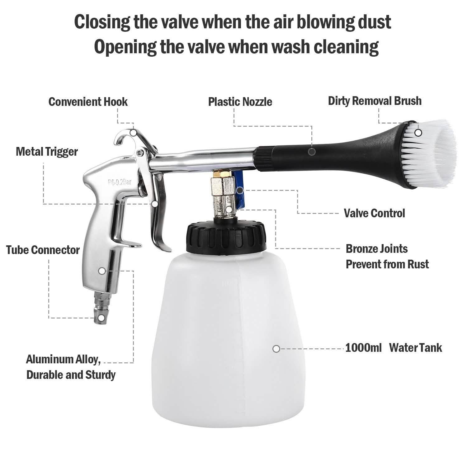 Car Cleaning Gun Air Pulse Tornado Sprayer