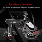 Car FM Transmitter with Wireless Earpiece 2 USB Charge Ports