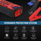 Car Jump Starter Booster with 4 Modes LED Flashlight