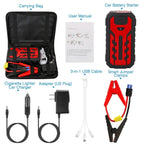 Car Jump Starter Booster with 4 Modes LED Flashlight
