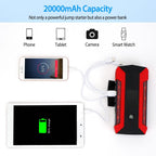 Car Jump Starter Booster with LCD Screen 4 Modes LED Flashlight