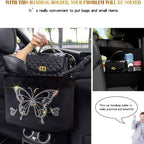 Car Net Backseat Pocket Handbag Holder and Organizer Between Seats
